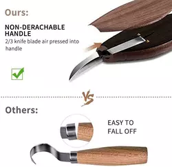 6 Couteau à découper Elemental Tools Wood Spoon  Garantie de remboursement de 30 jours